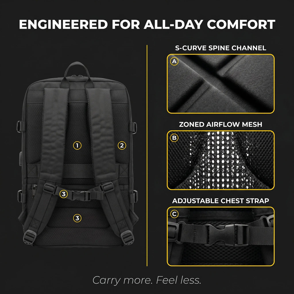 40L Expandable Travel Backpack