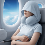 Hooded Memory Foam Travel Pillow