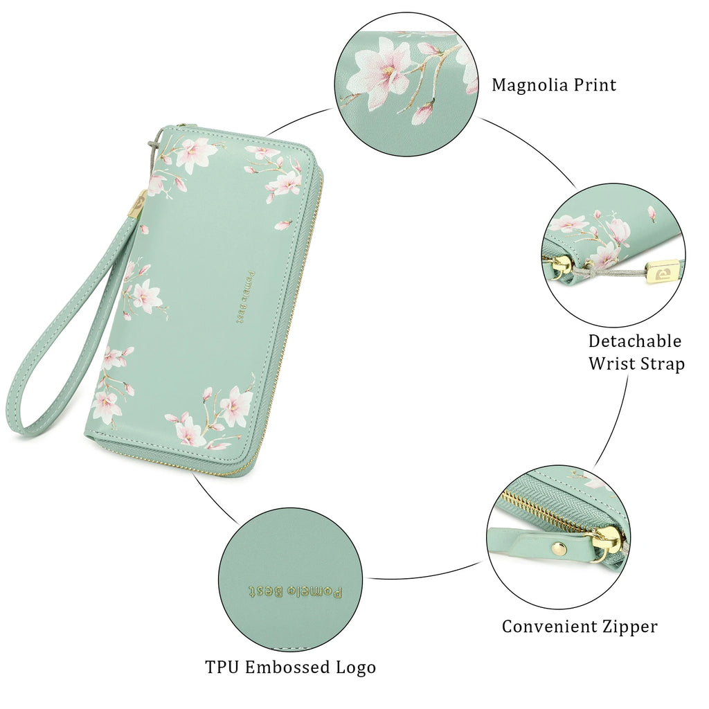 RFID Zip Around Women's Wallet