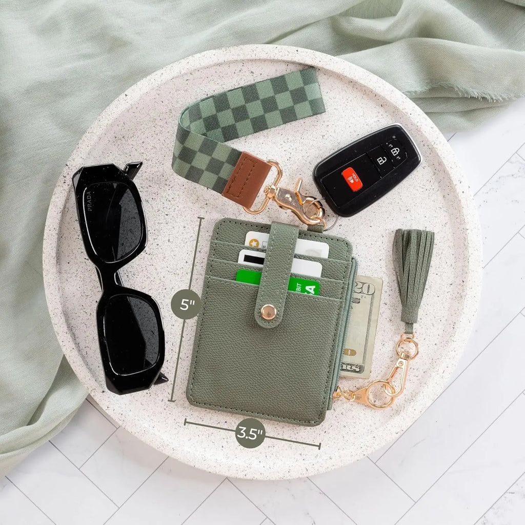 RFID Wristlet Keychain Wallet