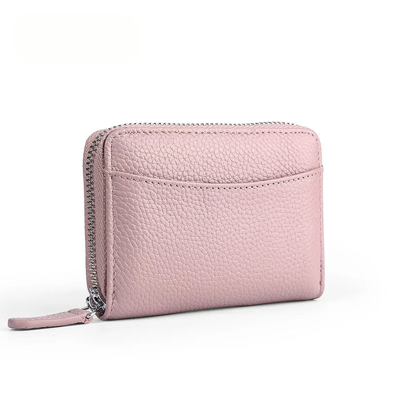 RFID Leather Zip Wallet