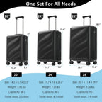 3PC ABS Spinner Luggage Set
