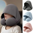 Hooded Memory Foam Travel Pillow