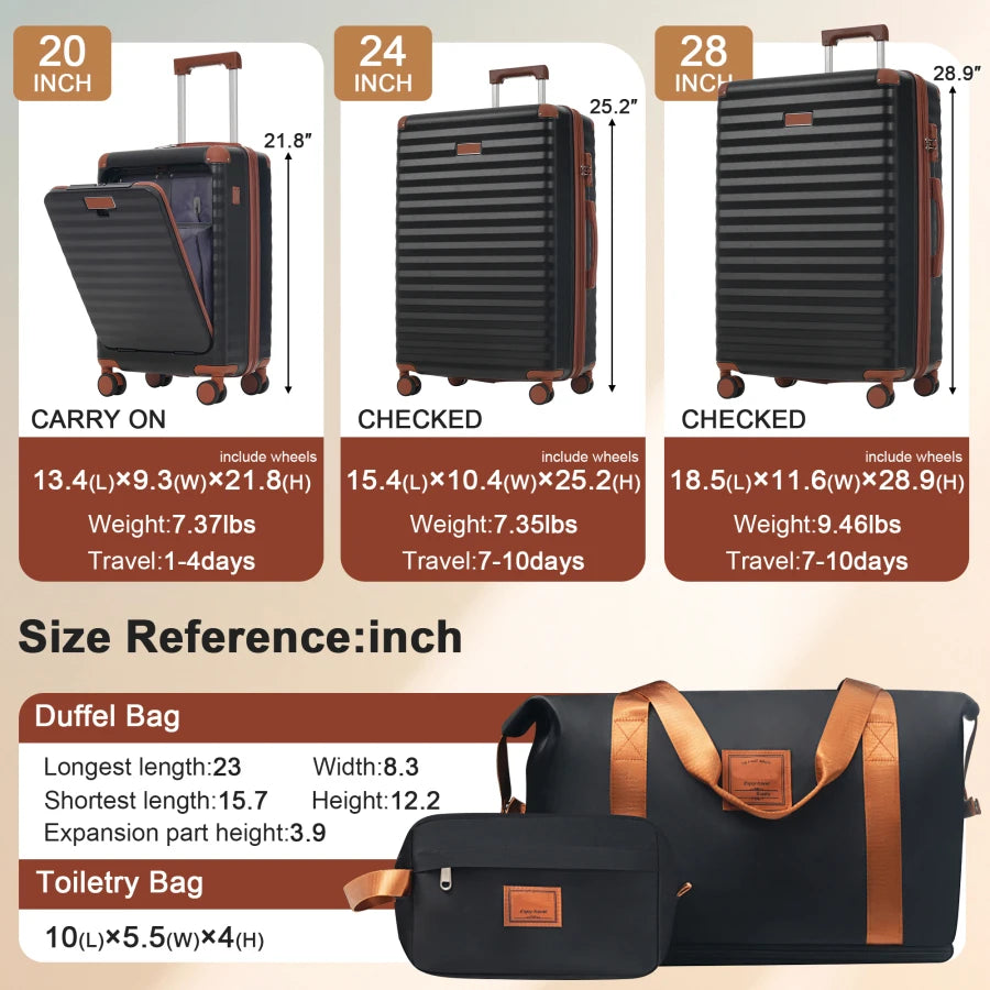 5PC Polycarbonate Luggage Set