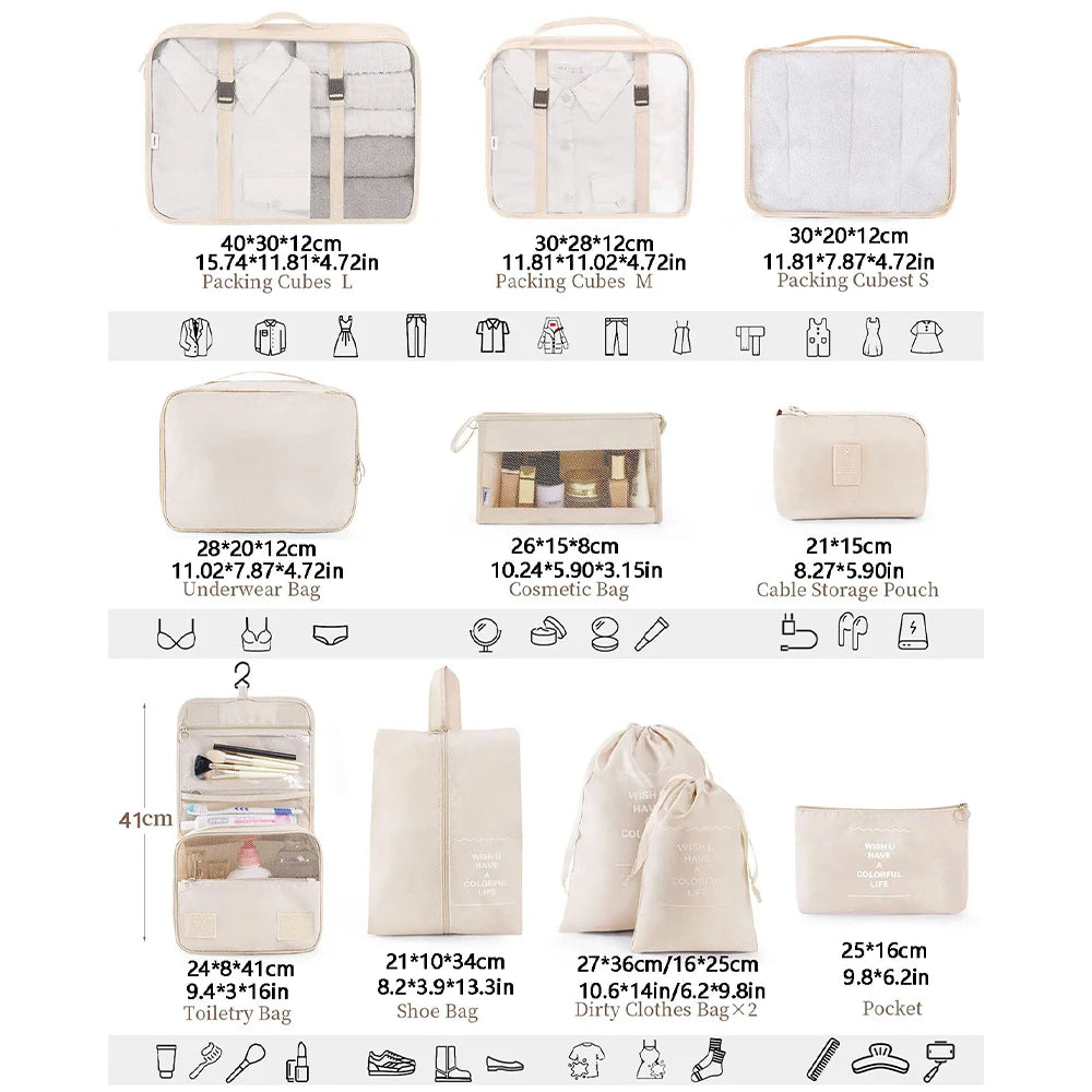 Travel Packing Cubes Set