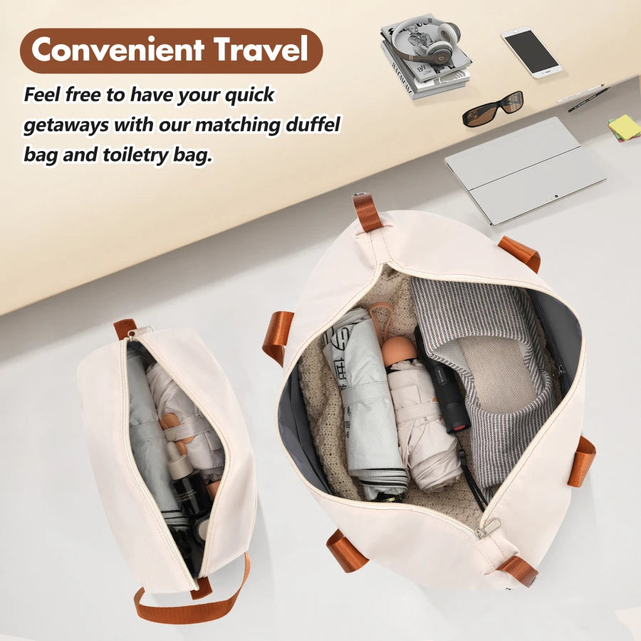White Polycarbonate Luggage Set