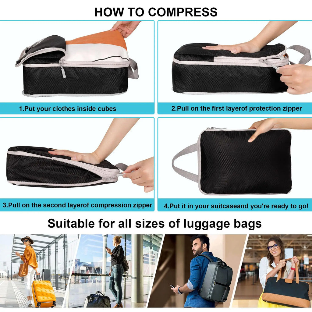 6-Piece Compression Packing Cubes