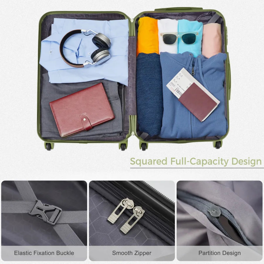 3PC ABS Hardshell Luggage Set