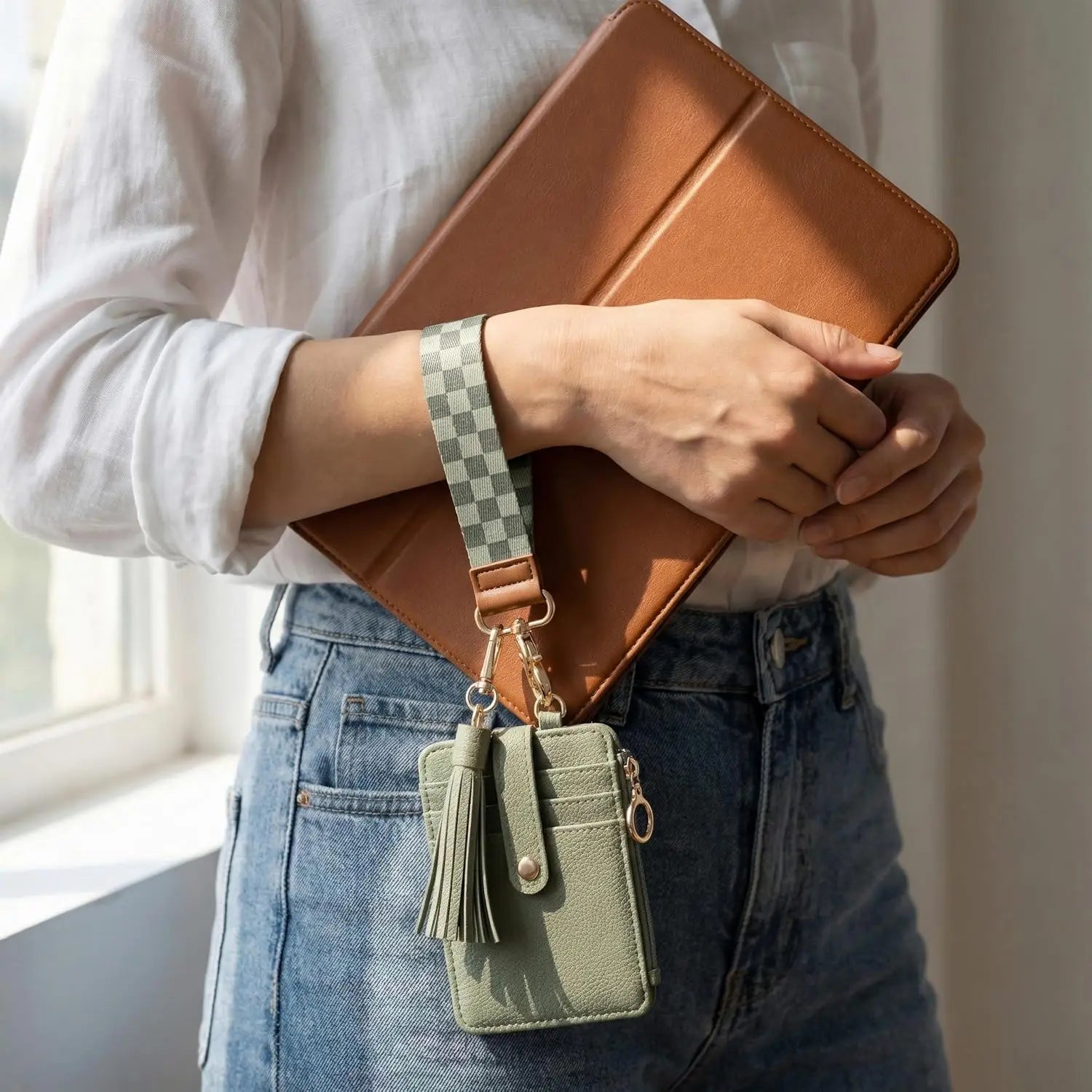 RFID Wristlet Keychain Wallet