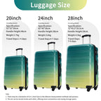 3PC Gradient Hardshell Luggage Set