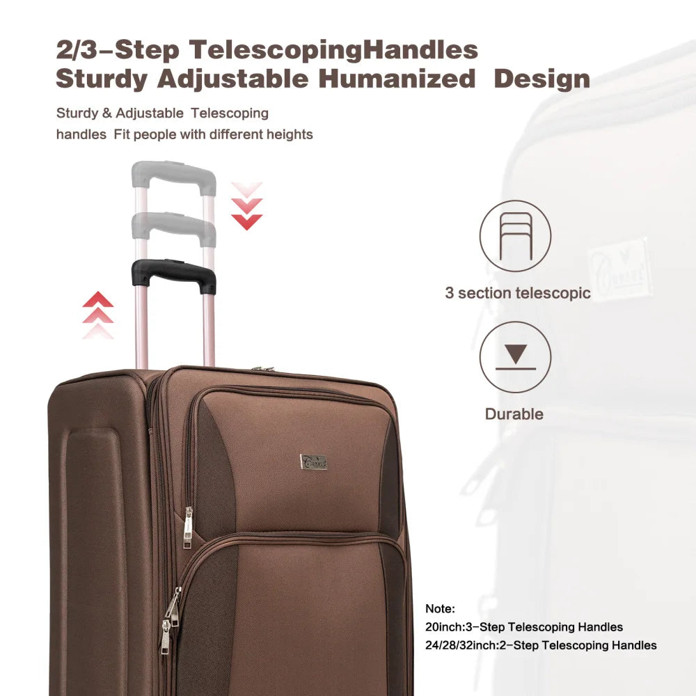 4PC Softside Expandable Luggage Set