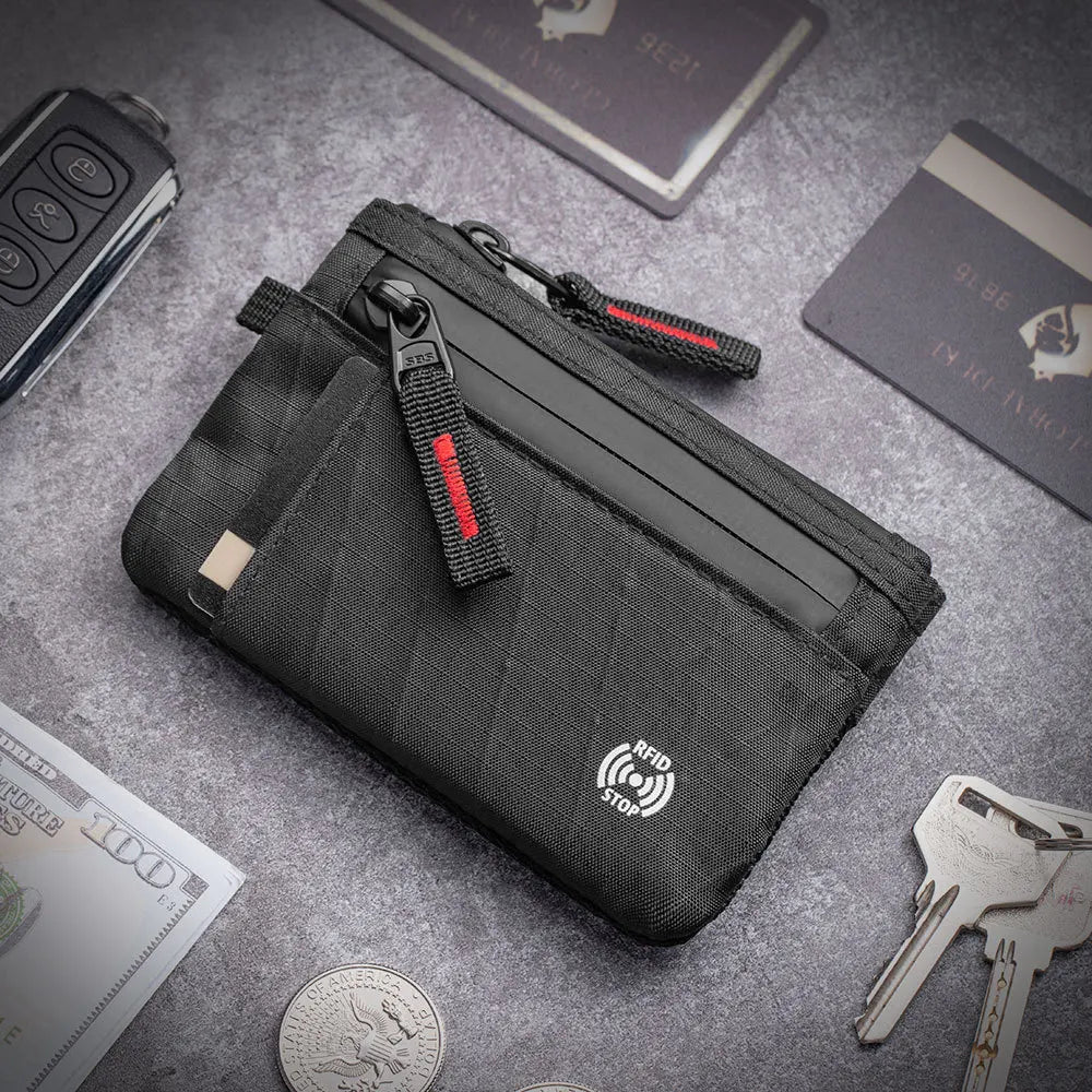 Mini RFID Zipper Wallet