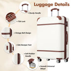White Polycarbonate Luggage Set