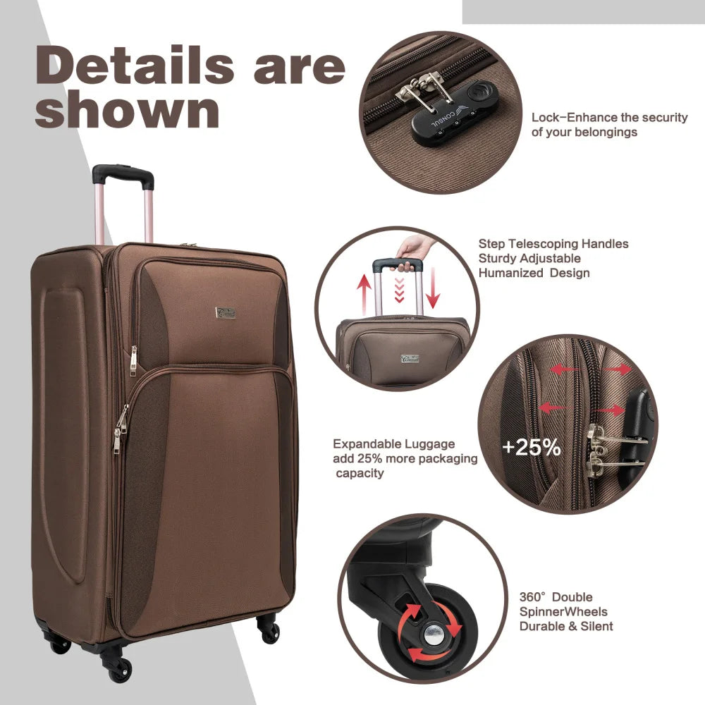 4PC Softside Expandable Luggage Set