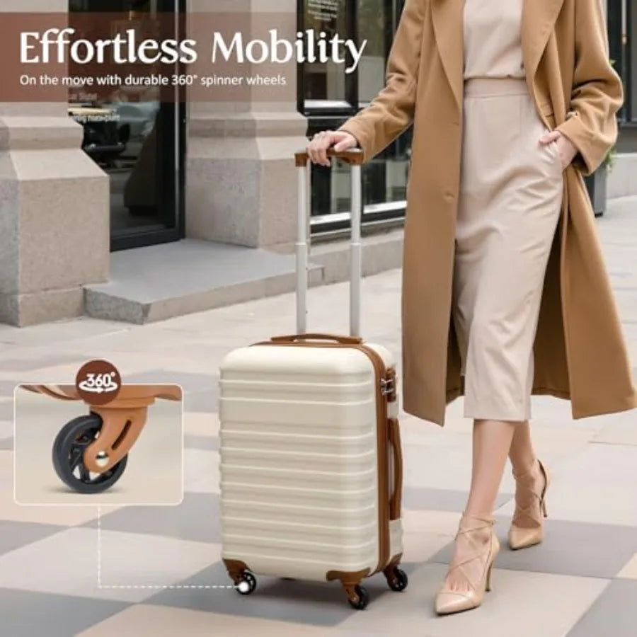 Apricot White Carry-On Set
