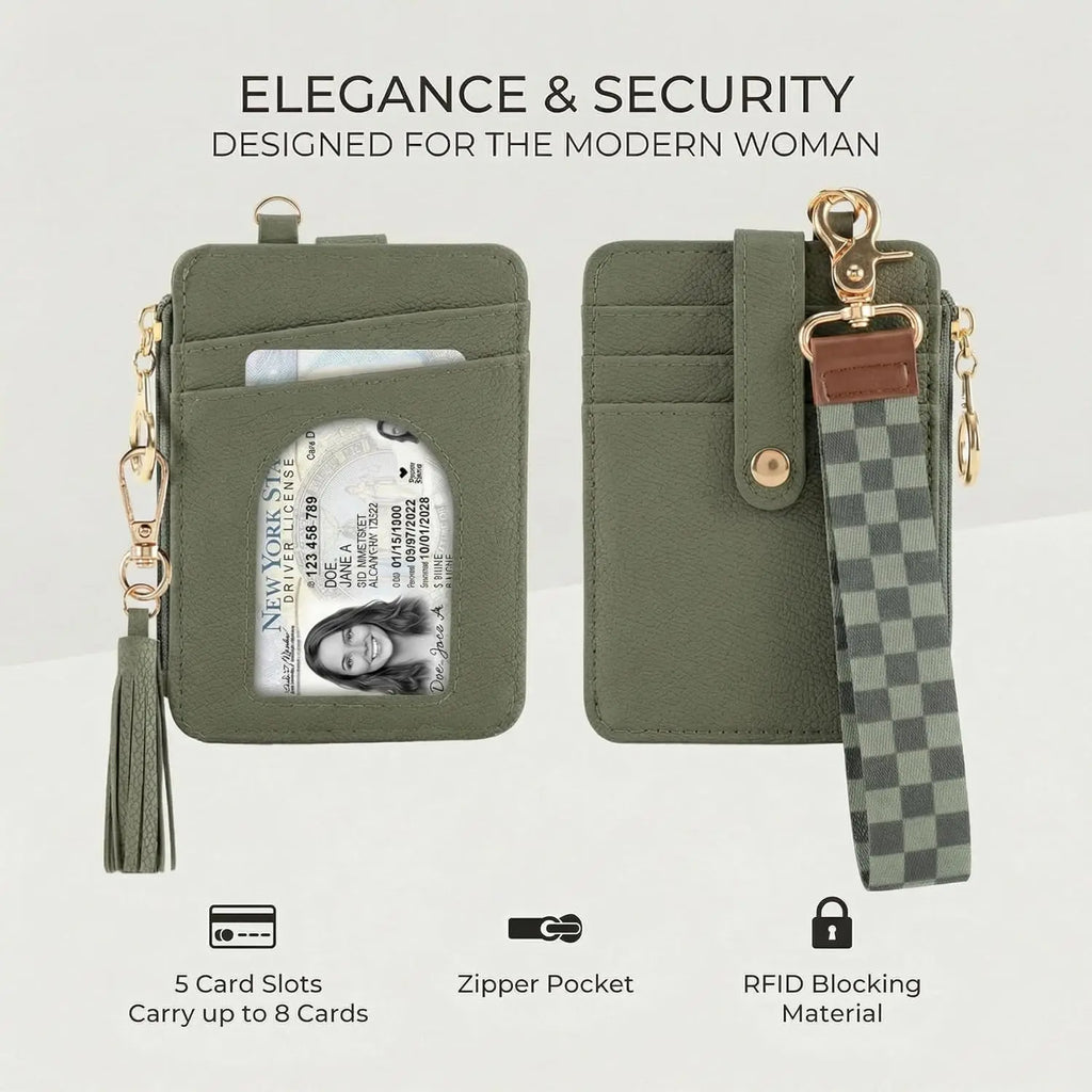 RFID Wristlet Keychain Wallet