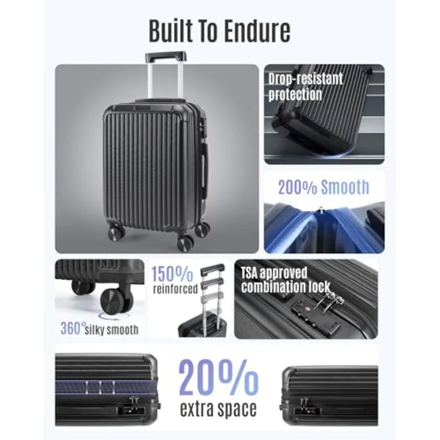 Expandable Carry-On Suitcase