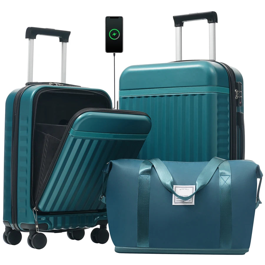 3PC Front Opening Luggage Set