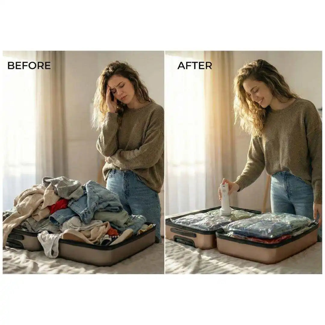 Travel Vacuum Bags with Electric Pump