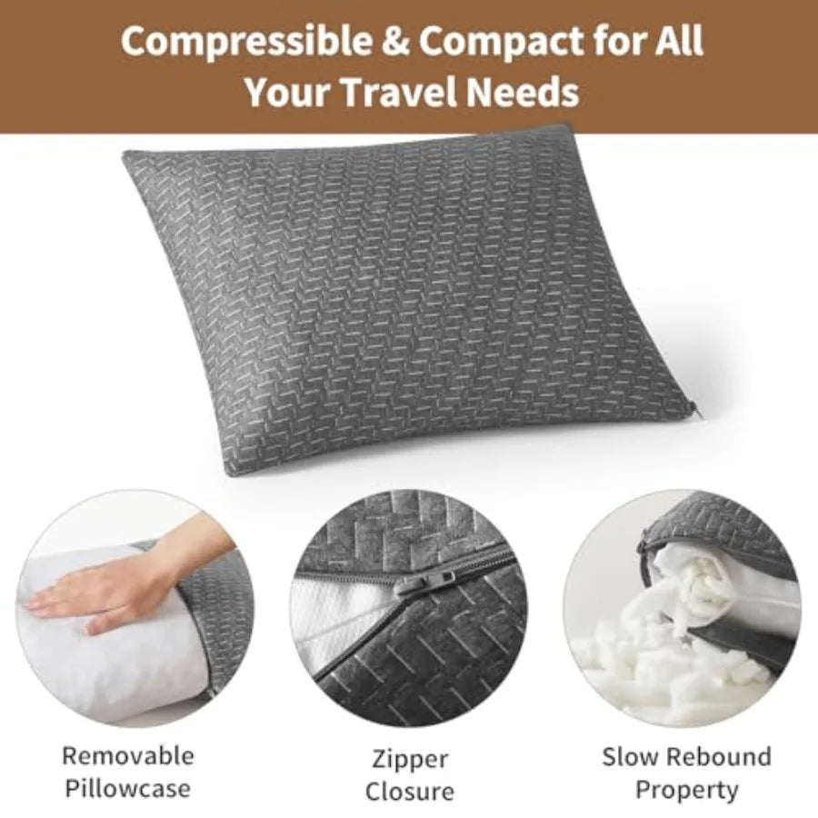 Shredded Memory Foam Travel Pillow