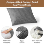 Shredded Memory Foam Travel Pillow