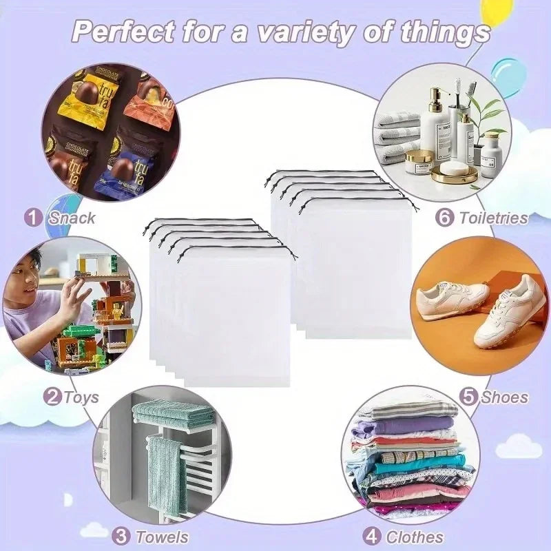 Transparent Drawstring Storage Bags