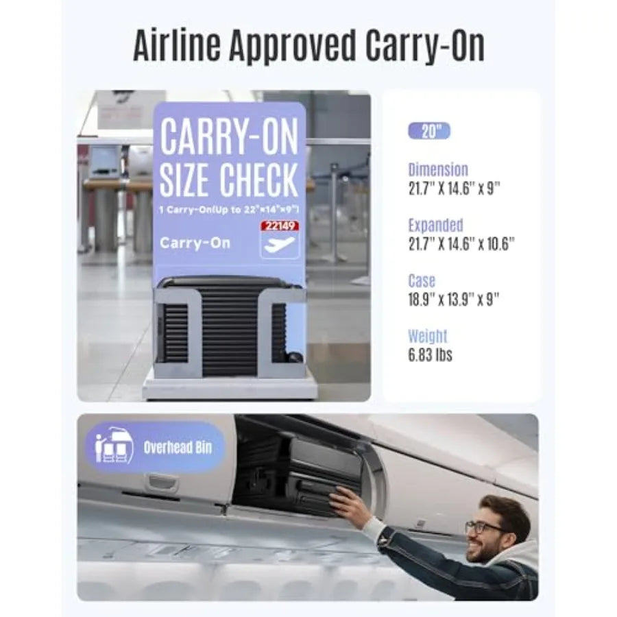 Expandable Carry-On Suitcase
