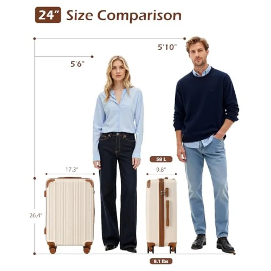 Apricot White Hardshell Suitcase