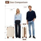 Apricot White Hardshell Suitcase