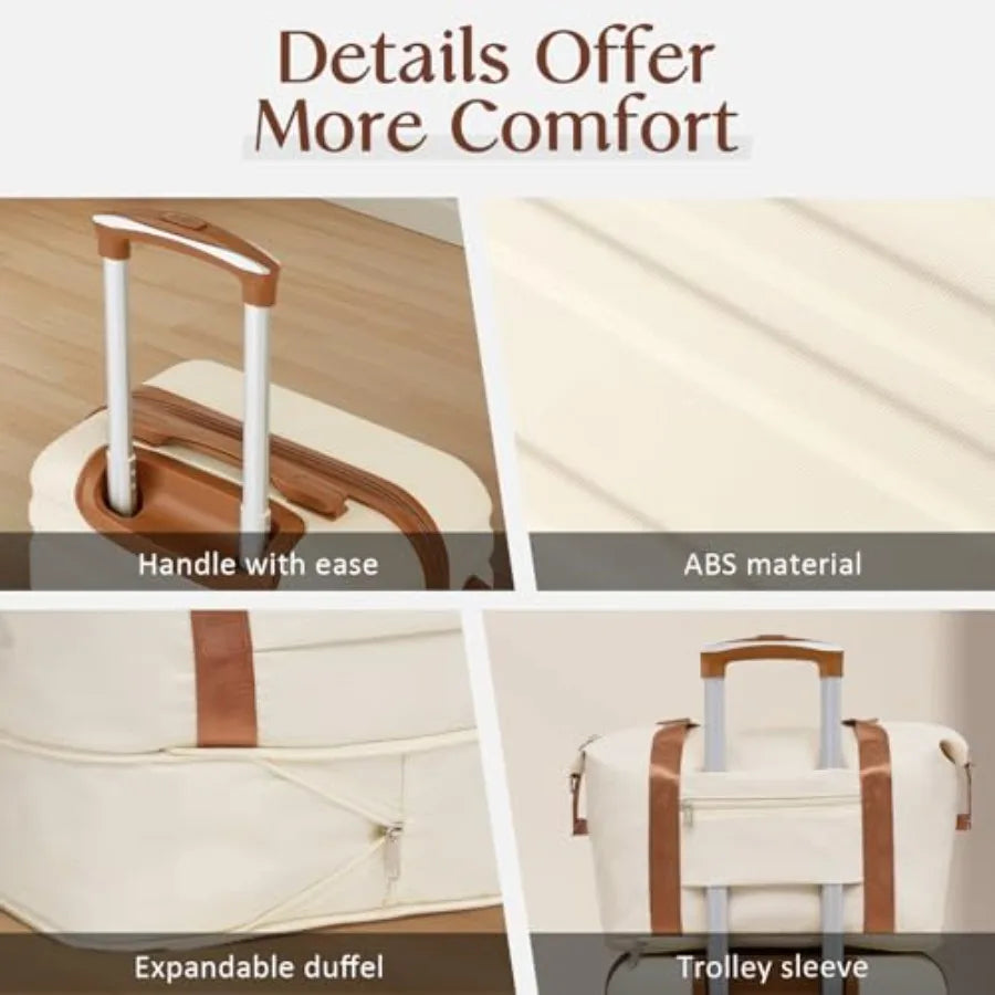 Apricot White Carry-On Set