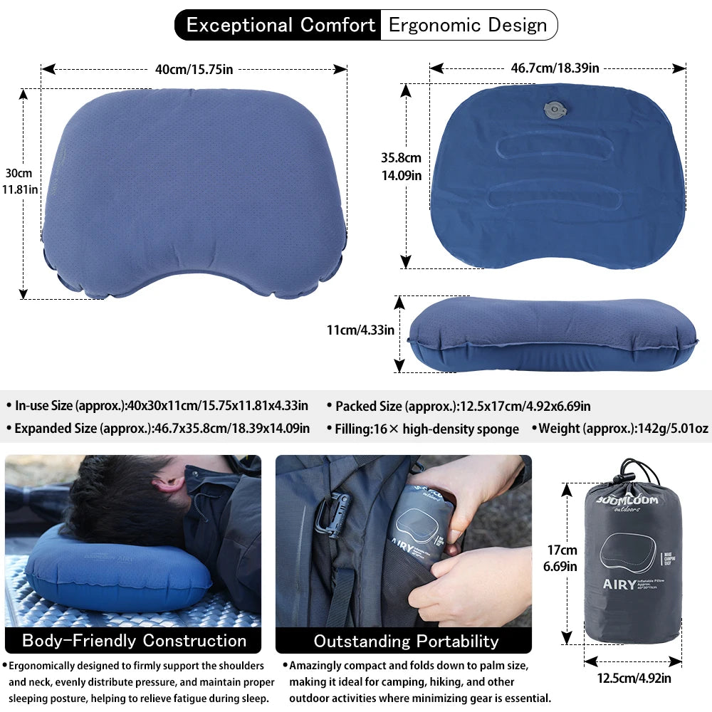 Inflatable Camping Travel Pillow