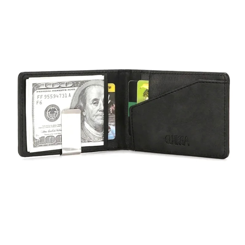 RFID Slim Wallet with Money Clip