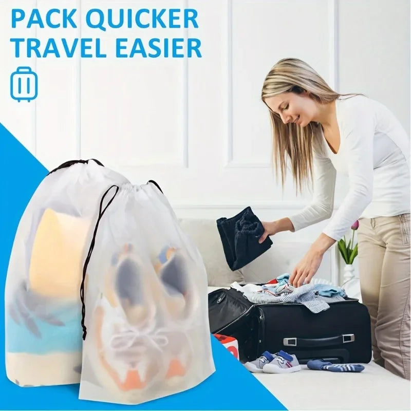Transparent Drawstring Storage Bags