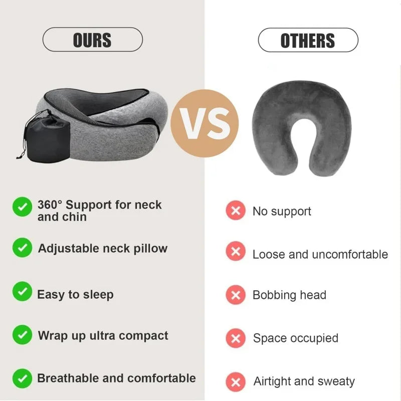 U-Shaped Memory Foam Travel Pillow