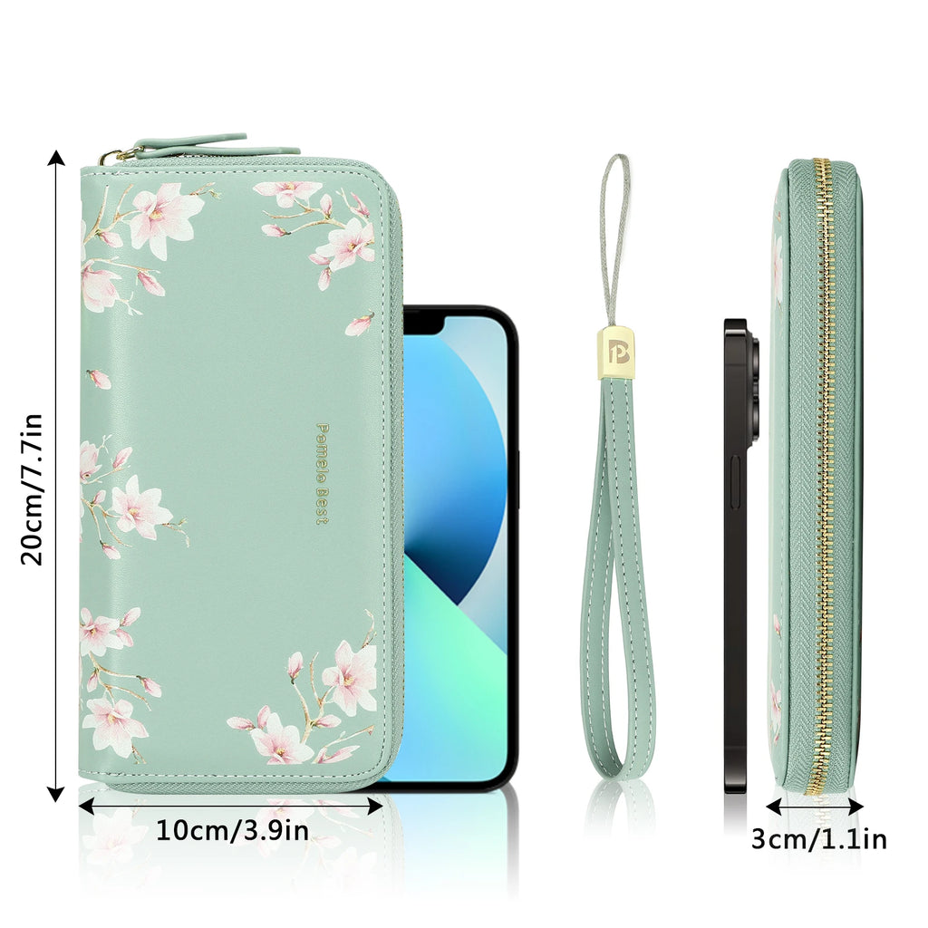 RFID Zip Around Women's Wallet