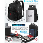 17" Anti-Theft Travel Backpack