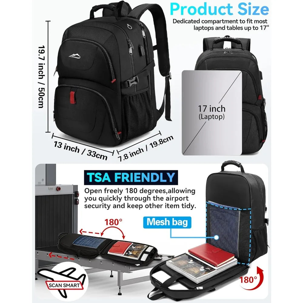 17" Anti-Theft Travel Backpack