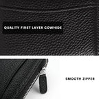 RFID Leather Zip Wallet