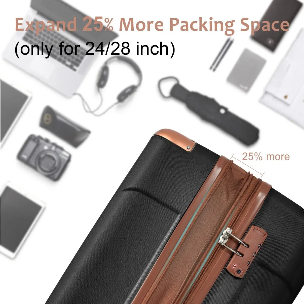 2PC ABS Expandable Luggage Set