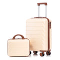 2PC ABS Spinner Luggage Set Beige