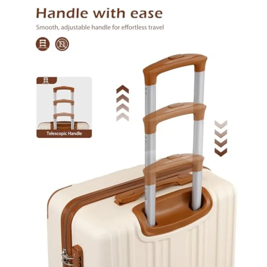 Apricot White Hardshell Suitcase