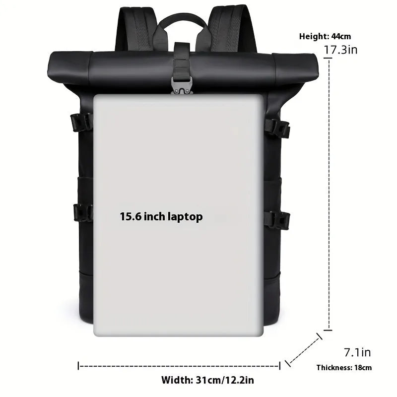 Roll Top Laptop Backpack
