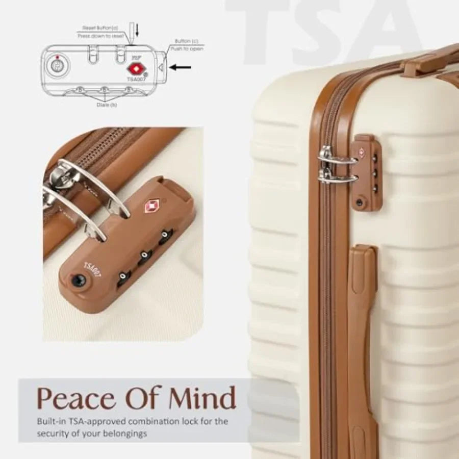 Apricot White Carry-On Set