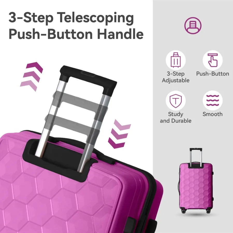 3PC Lightweight Travel Luggage Set
