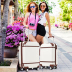 White Polycarbonate Luggage Set