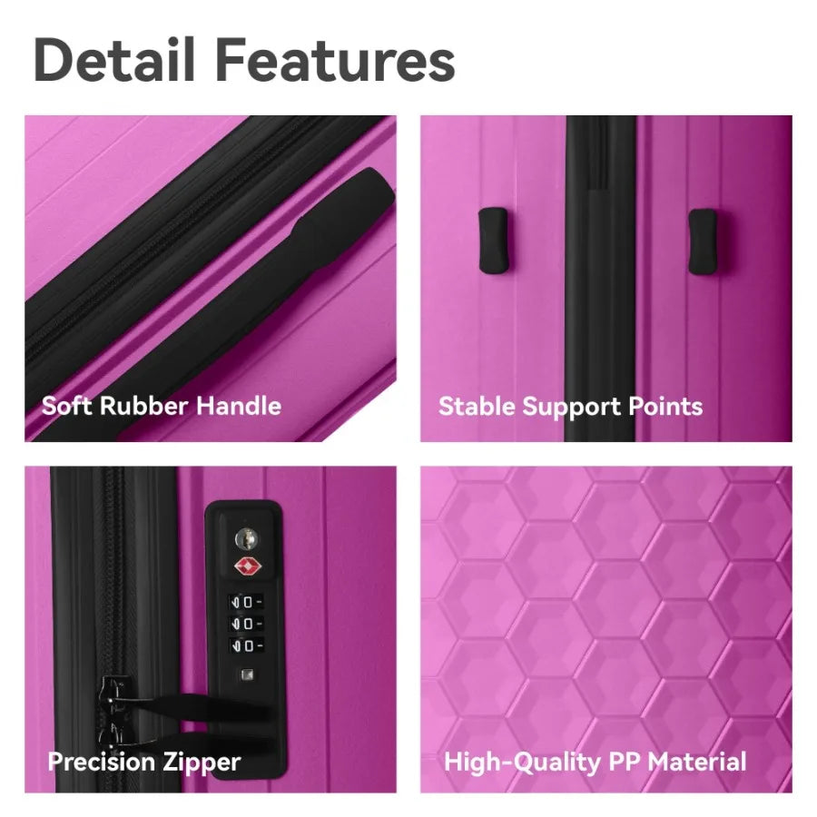 3PC Lightweight Travel Luggage Set
