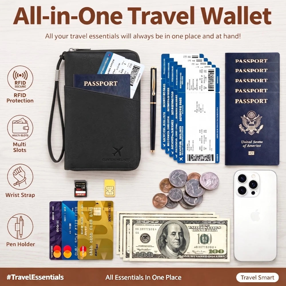 RFID Passport Holder Wallet