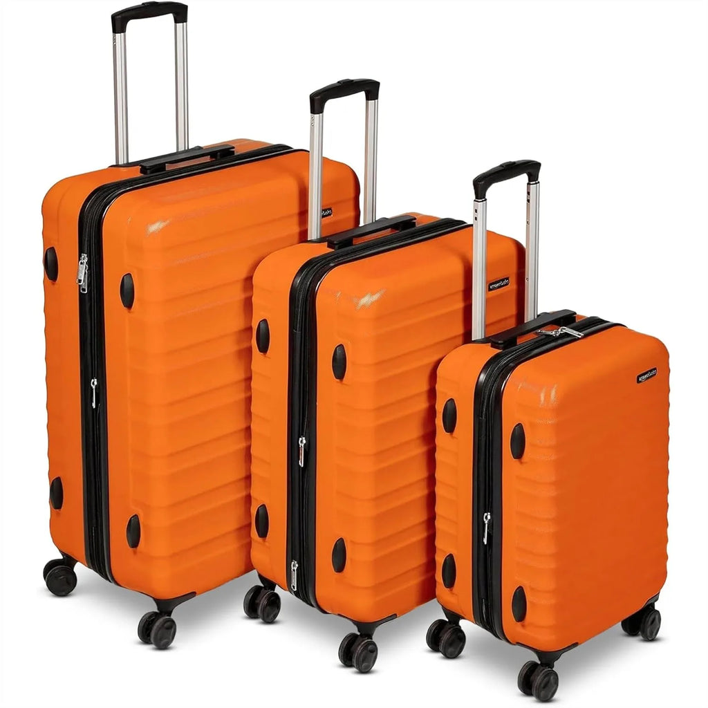 3PC Orange Spinner Luggage Set