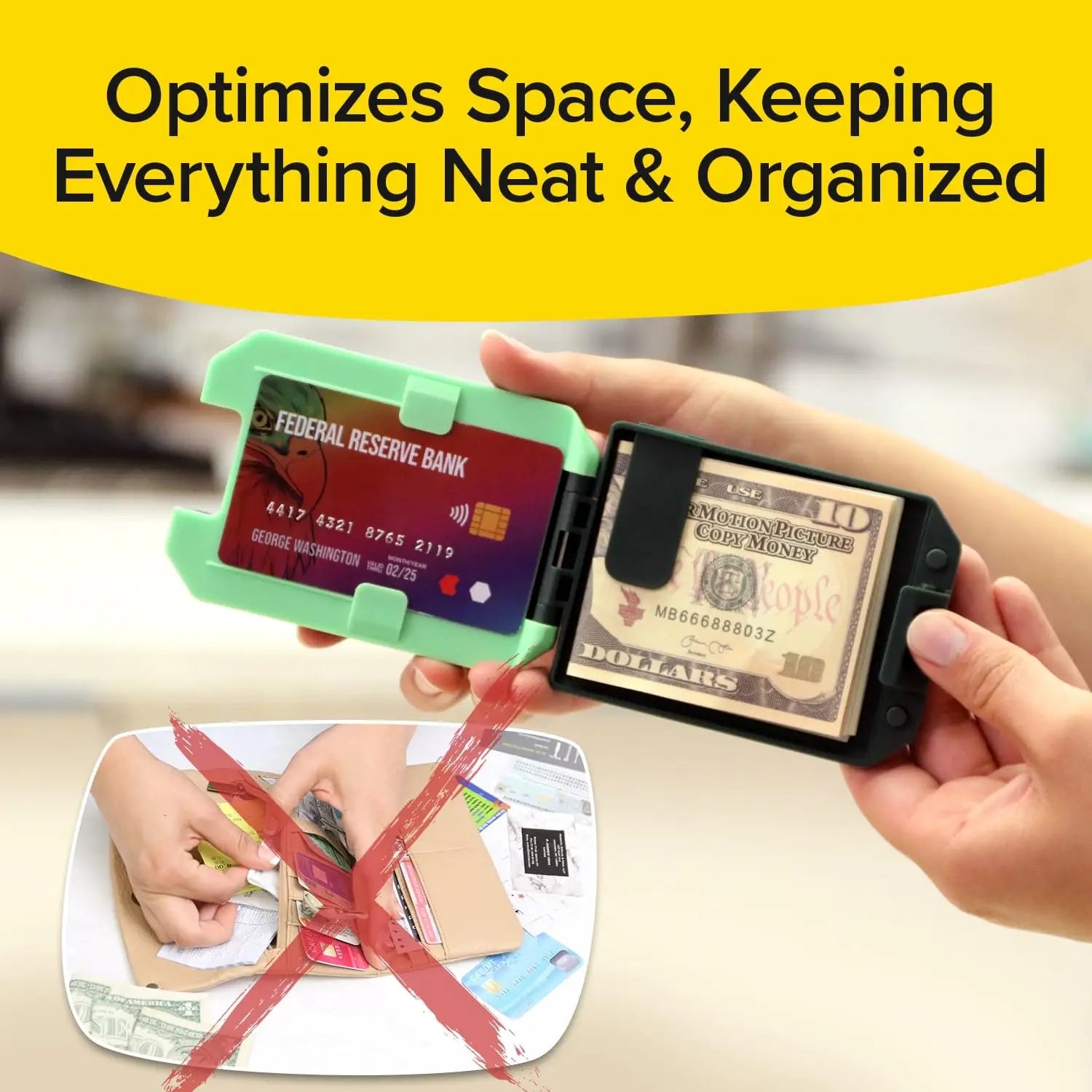 RFID Wallet with Money Clip