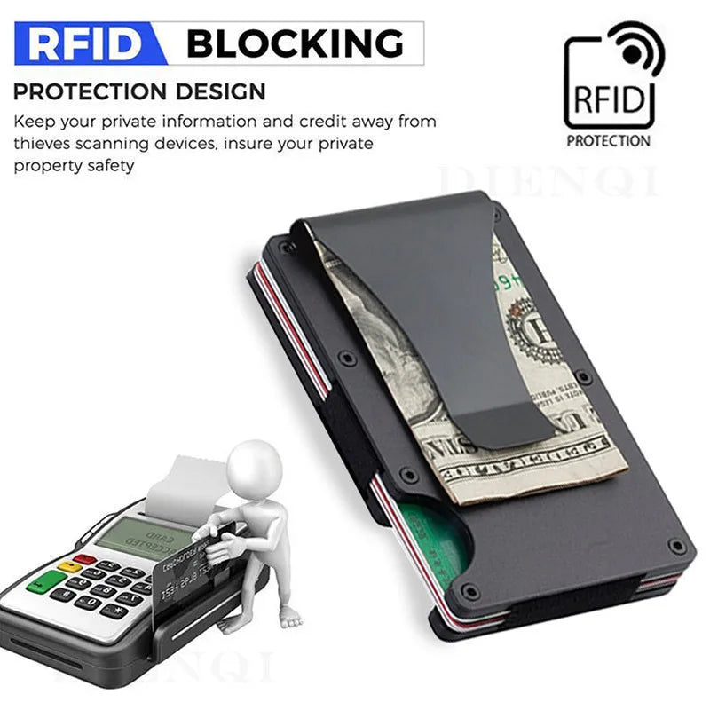 Minimalist RFID Wallet with Money Clip